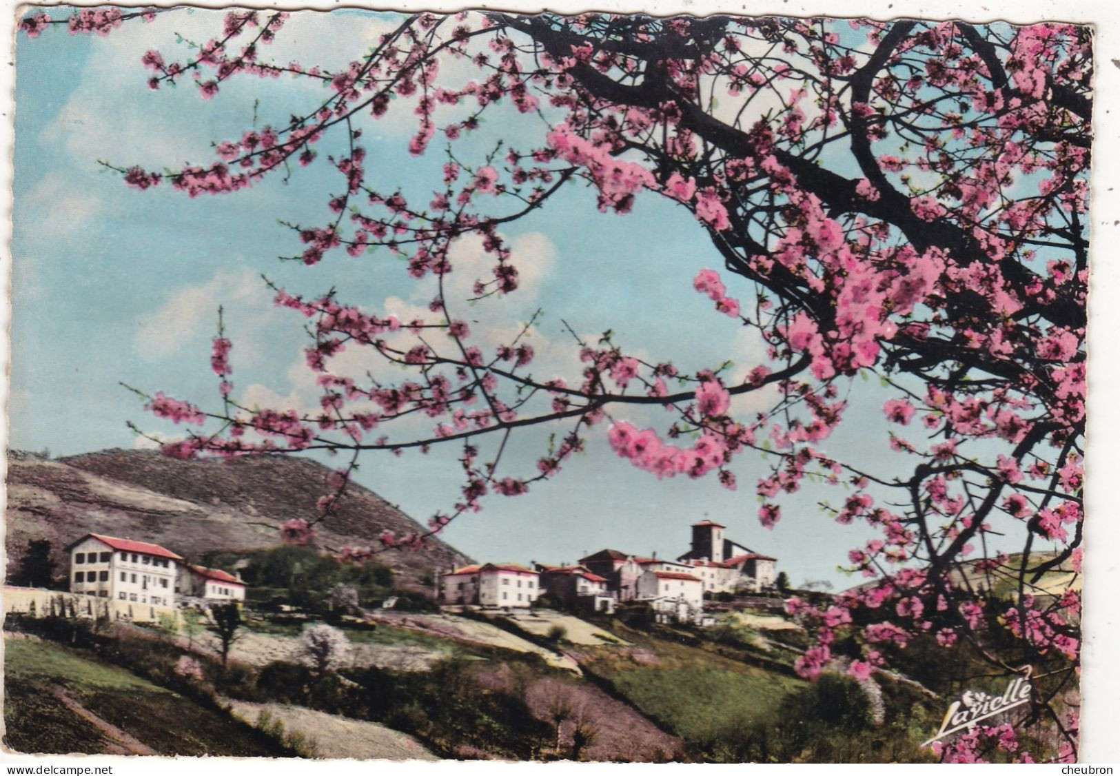 64. BIRIATOU. CPA. PAYS BASQUE. " PRINTEMPS A BIRIATOU ". VU DEPUIS L'ESPAGNE. ANNEES 50 COULEUR - Biriatou