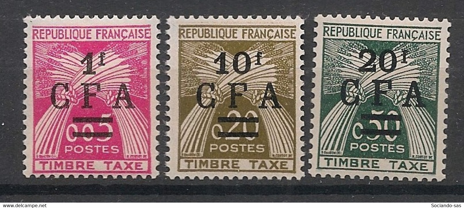 REUNION - 1962-64 - Taxe TT N°Yv. 45 à 47 - Série Complète - Neuf Luxe ** / MNH / Postfrisch - Timbres-taxe