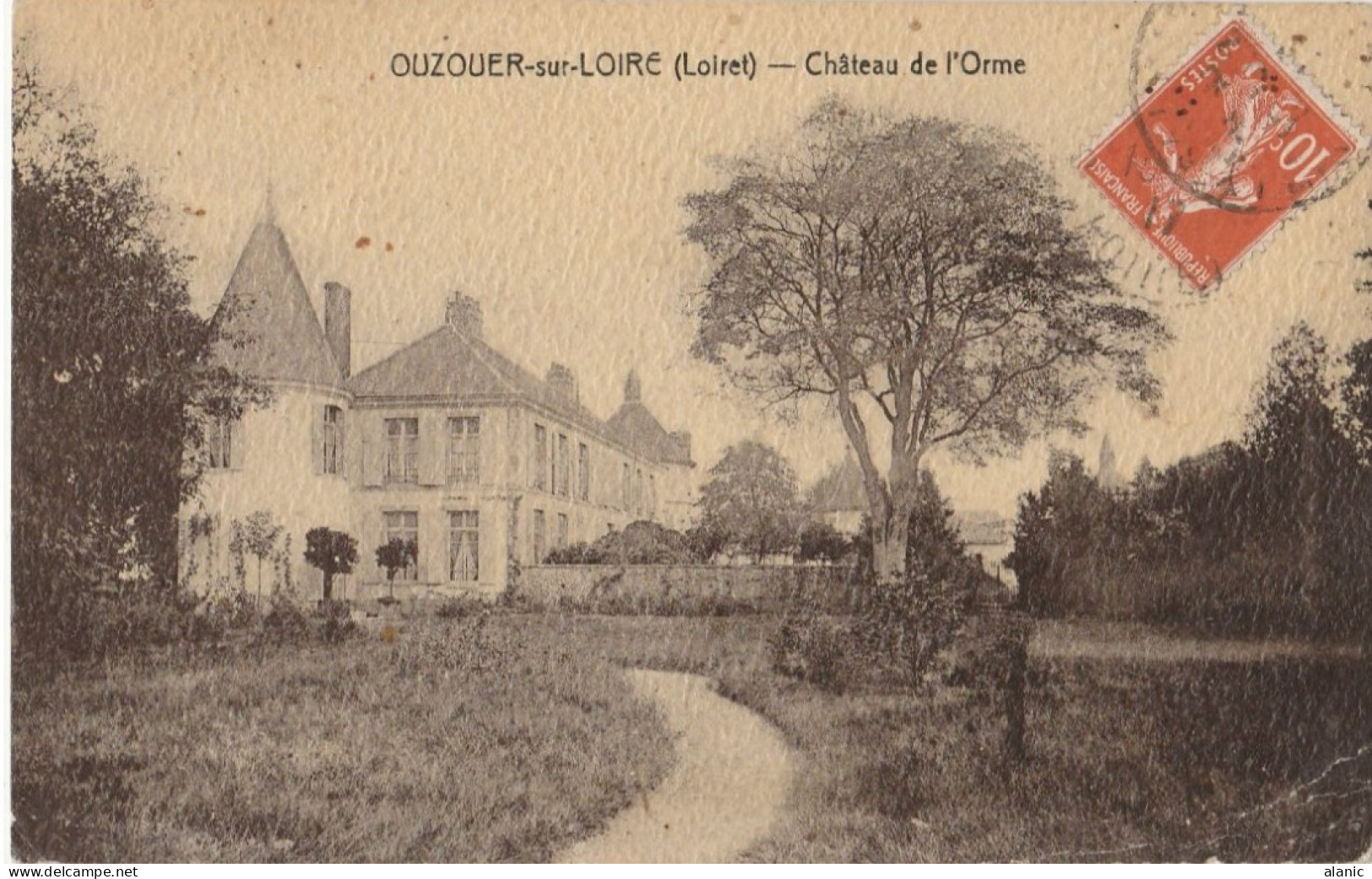 CPA-45- OUZOUER-SUR-LOIRE CHATEAU DE L’ORME  --Gaufrée- Circulée - Ouzouer Sur Loire