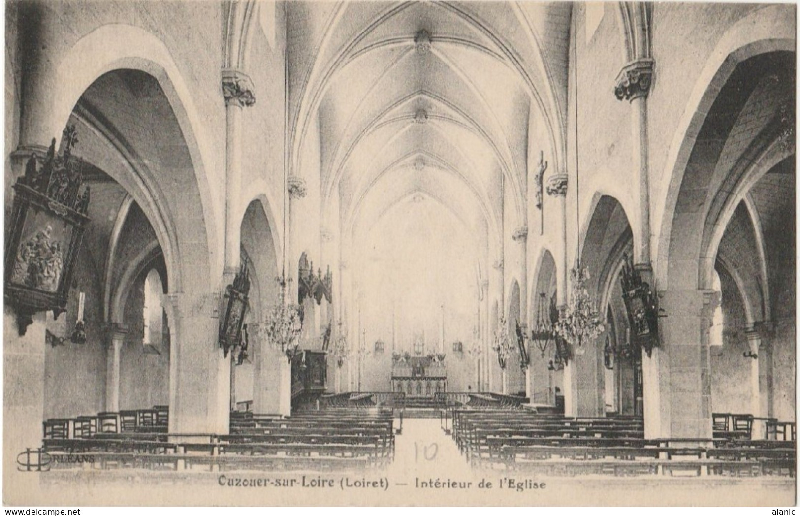 CPA-45- OUZOUER Sur LOIRE - INTERIEUR DE L 'EGLISE -- Circulée - Ouzouer Sur Loire