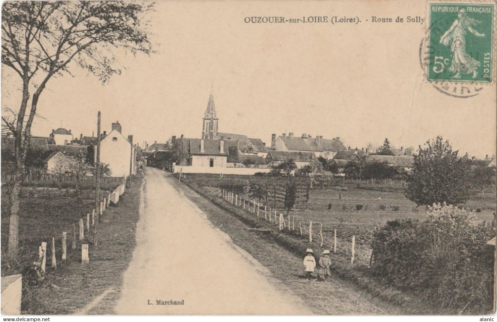 OUZOUER Sur LOIRE -  ROUTE DE SULLY-CIRCULEE-ed. L Marchand - Ouzouer Sur Loire