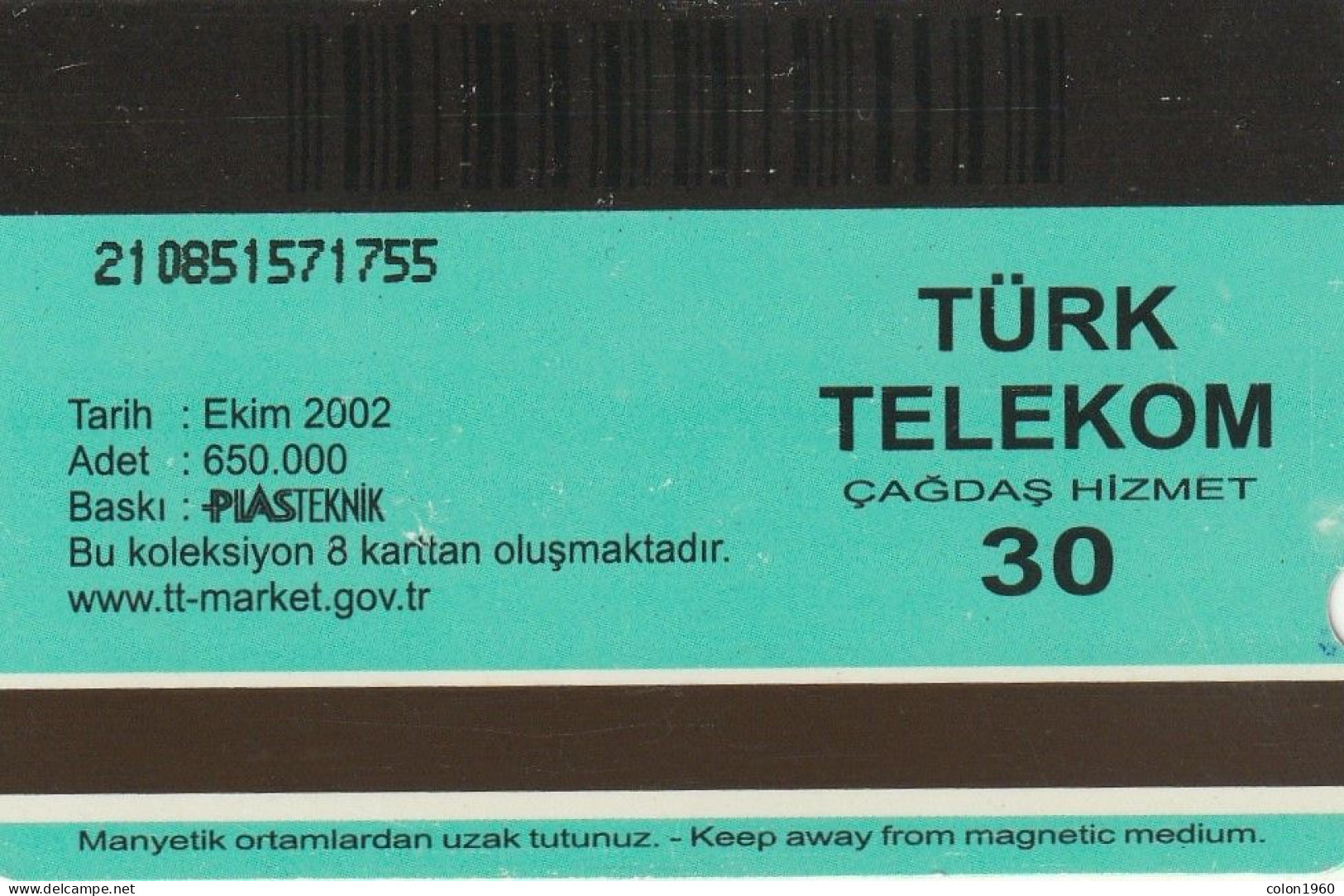 TURQUIA. TR-TT-N-0268. Istikbal Göklerdedir. 30U. 2002-10. (028) - Türkei