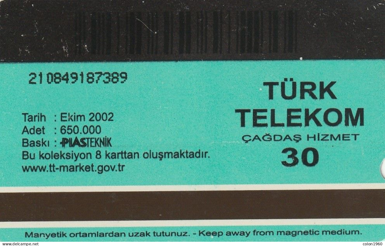 TURQUIA. TR-TT-N-0269. Ne Mutlu Türküm Diyene. 30U. 2002-10. (029) - Türkei