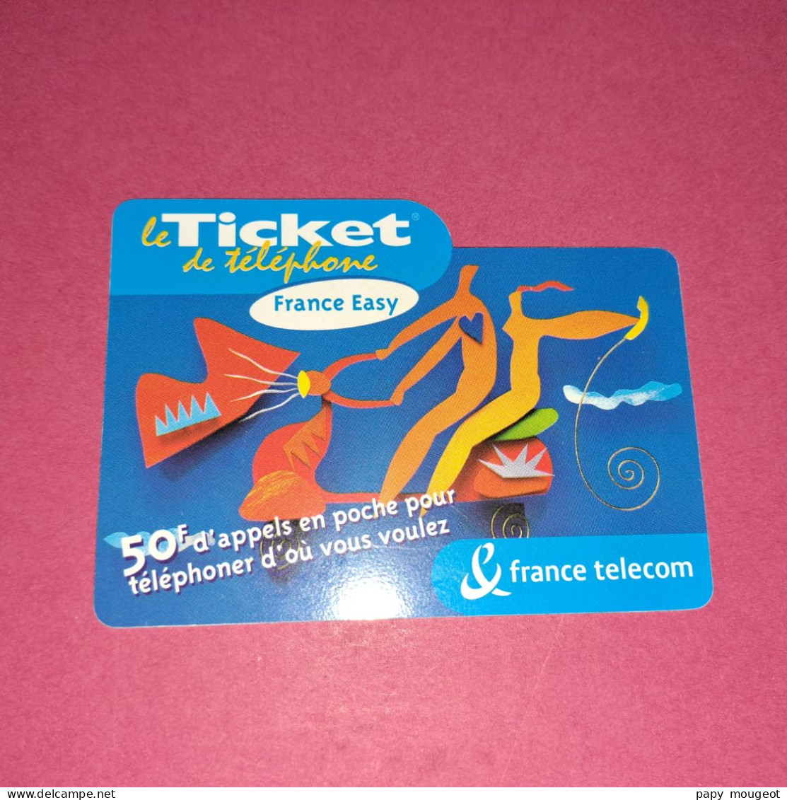 Ticket Téléphone France Télécom 50F Validité 31/12/2002 - FT Tickets