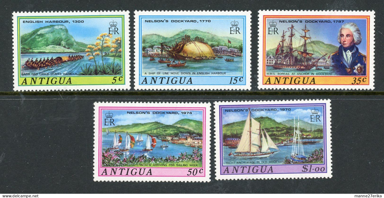 -Antigua-1975-"Nelson's Dockyards" MNH (**) - 1960-1981 Autonomie Interne