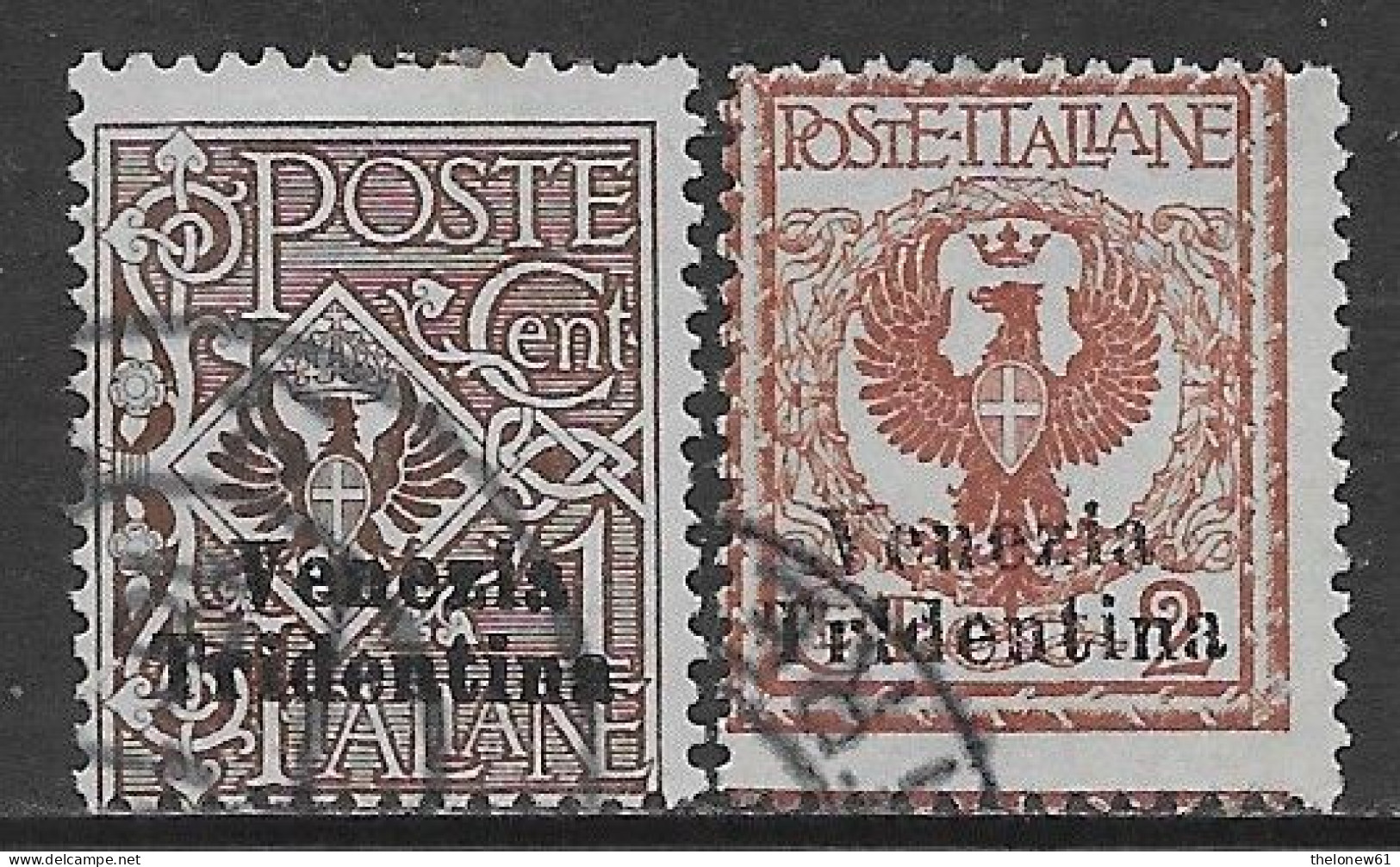 Italia Italy 1918 Occupazioni Trentino Alto Adige Floreale 2val Sa N.19-20 US - Trentino