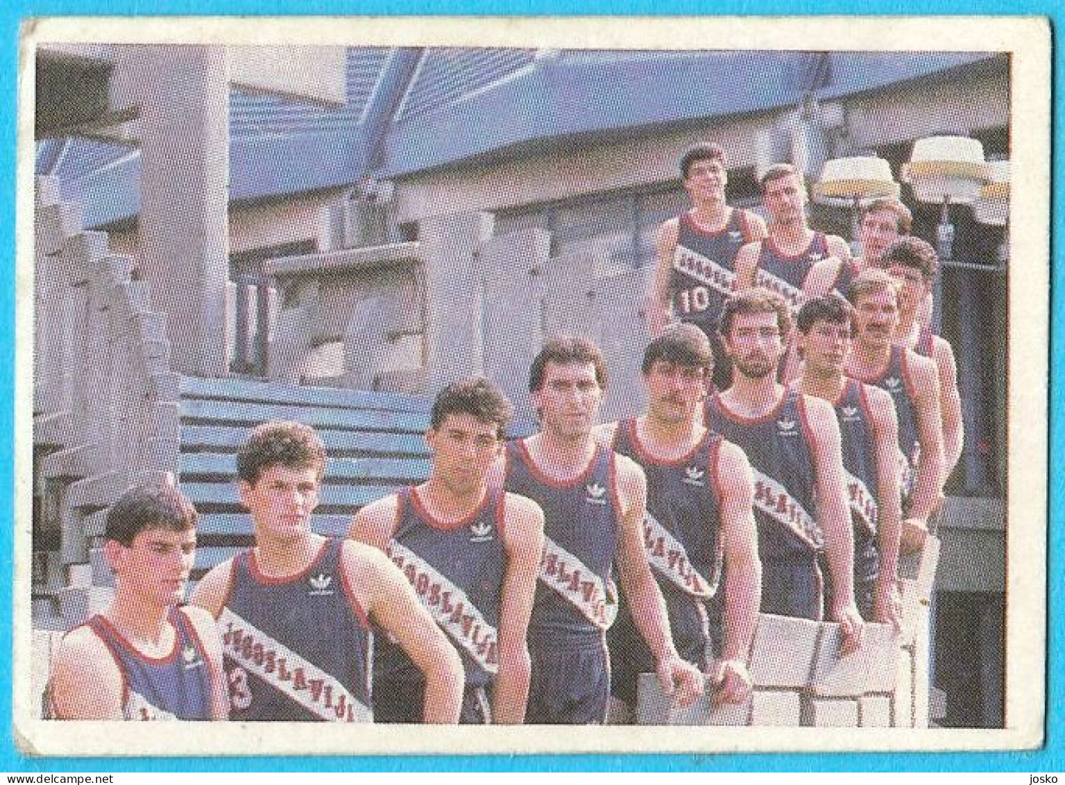 YUGOSLAV BASKETBALL TEAM - Vintage Basketball Card 1980s * Drazen Petrovic Stojko Vrankovic Drazen Dalipagic F. Arapovic - Avant-1980