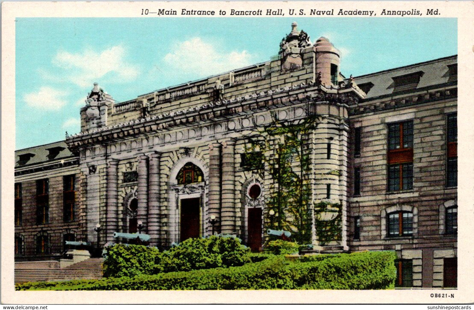 Maryland Annapolis U S Naval Academy Main Entrance To Bancroft Hall Curteich - Annapolis – Naval Academy