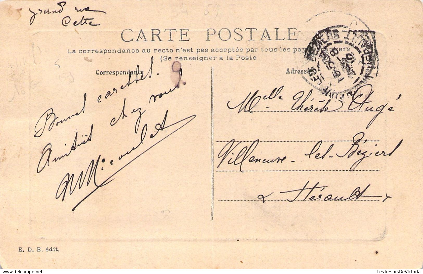 FRANCE - 34 - Cette - Vue Générale Des Jouttes - Carte Postale Ancienne - Sete (Cette)