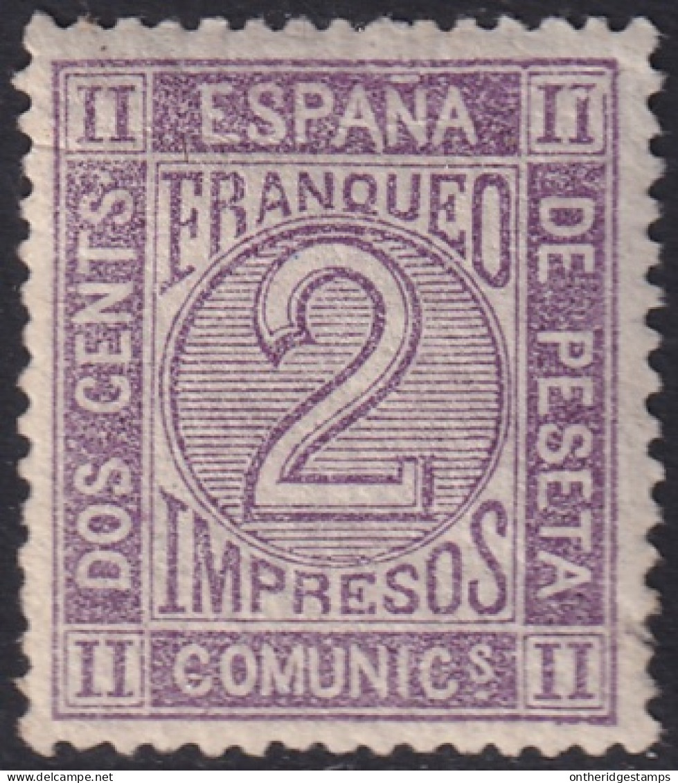 Spain 1872 Sc 176a Espana Ed 116a Yt 115 MH* Cracked Gum Crease - Nuevos