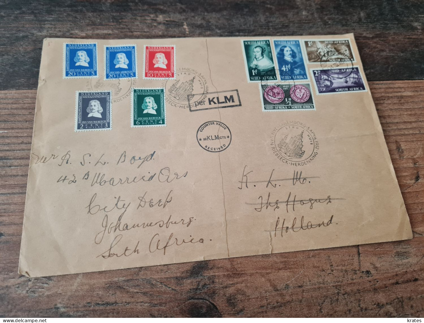 Old Letter - South Africa - Netherlands, FDC... - FDC