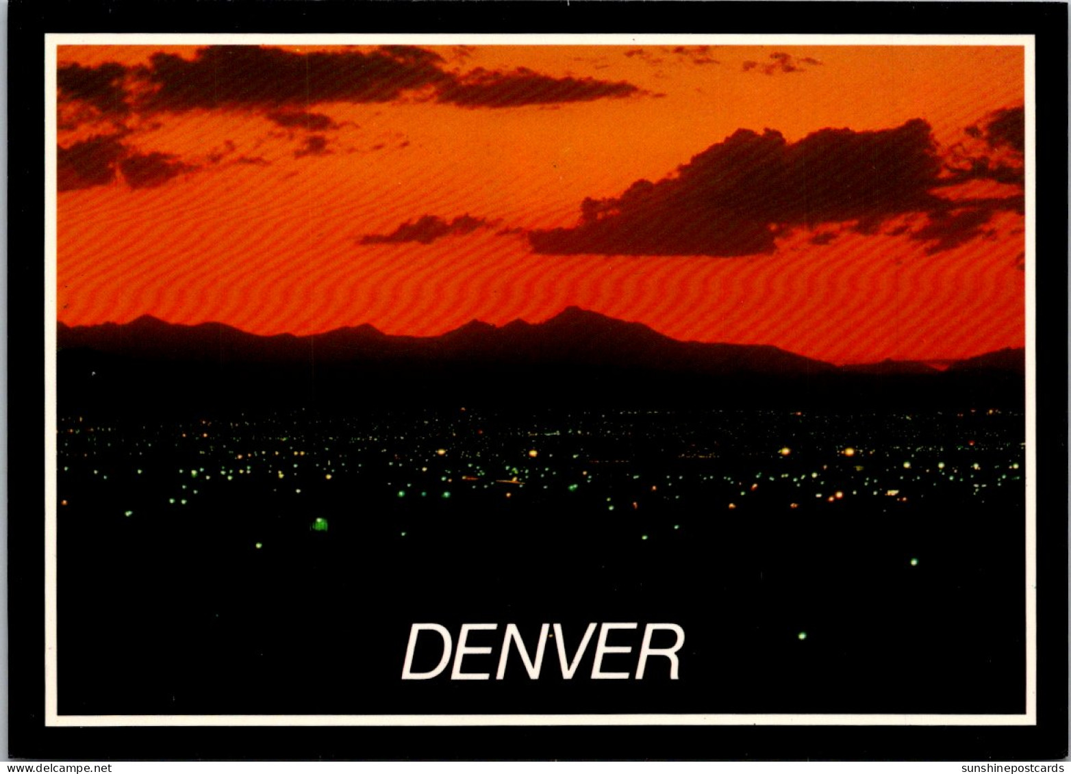 Colorado Denver Metropolitan Area At Night - Denver