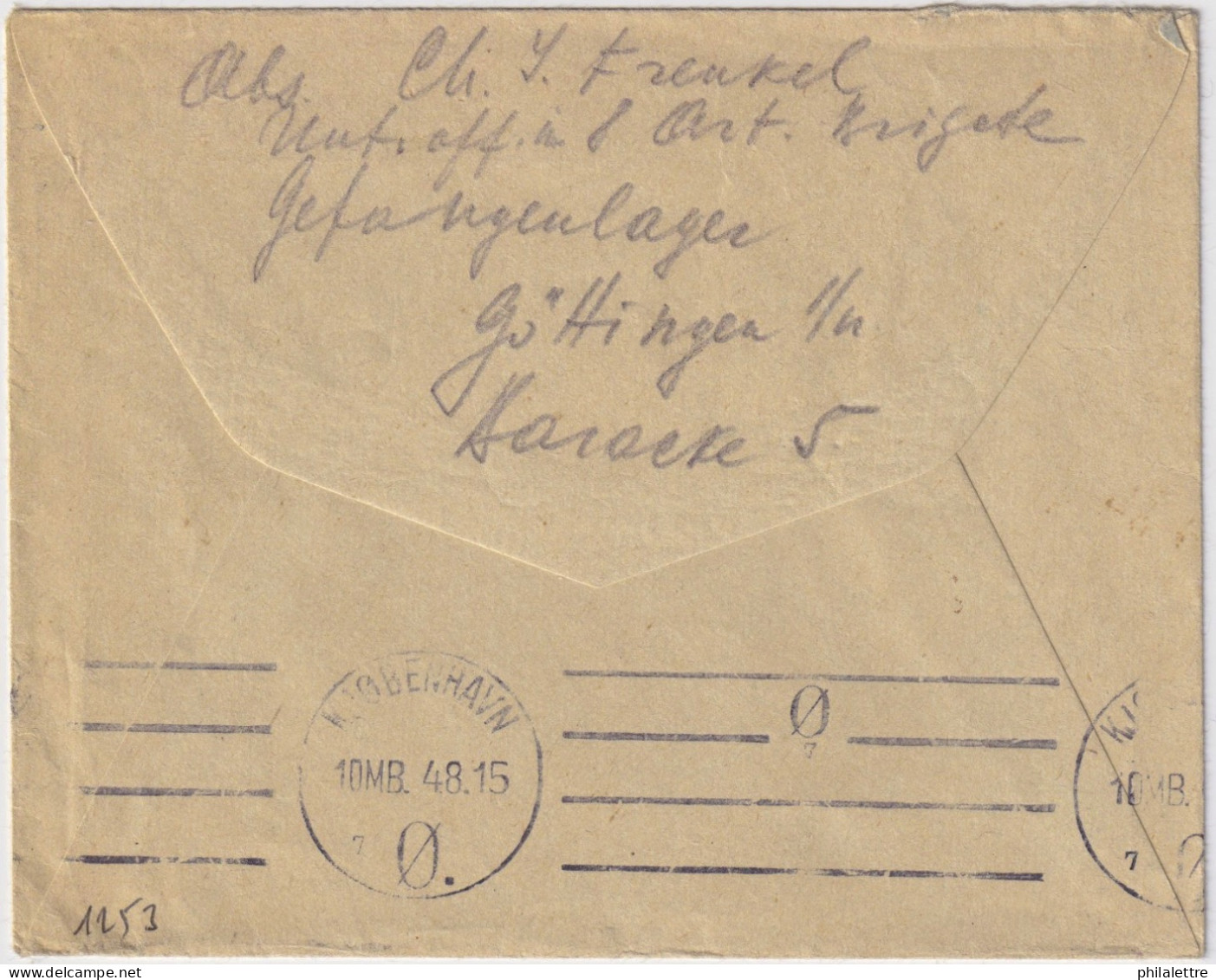 ALLEMAGNE / GERMANY - 1915 POW Cover From An NC Officer In GÖTTINGEN GFLager Addressed To COPENHAGEN, Denmark - Briefe U. Dokumente