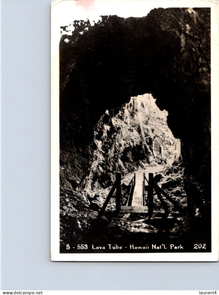 (2 P 54)  VERY OLD - USA  - Hawaii Lava Tube - Big Island Of Hawaii