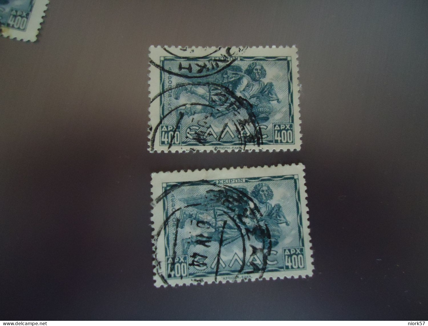 GREECE  USED  2  STAMPS  1943  AIR WINDS - Vignette [ATM]