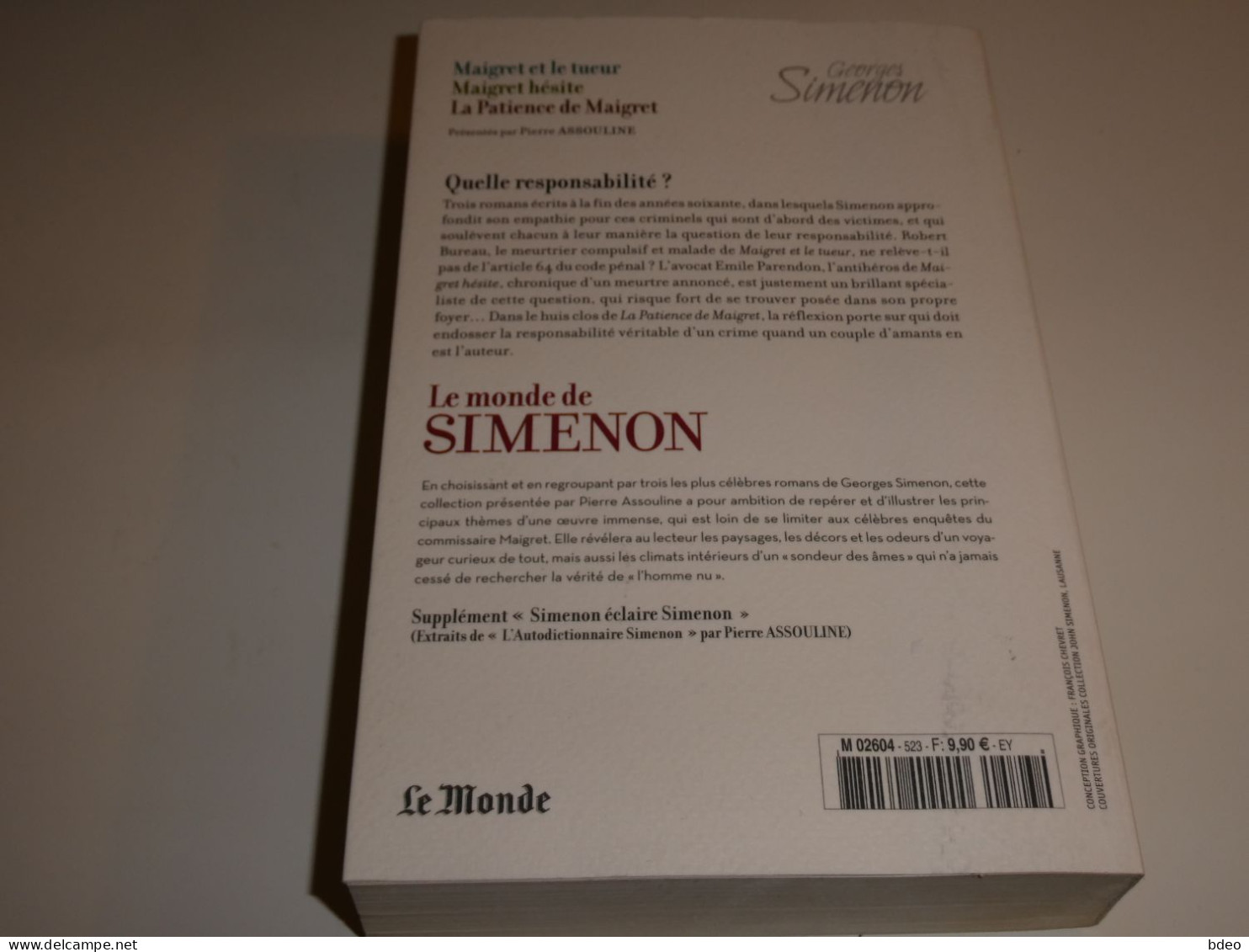 LE MONDE DE SIMENON TOME 23/ BE - Simenon