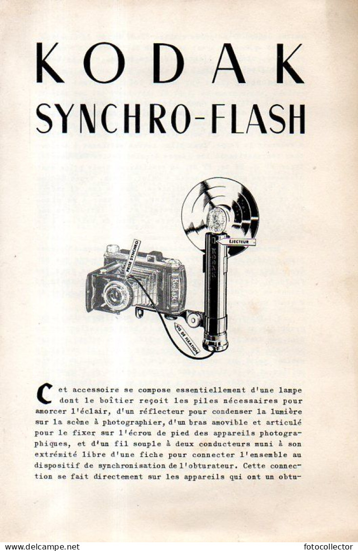 Photographie : Publicité Pour Le Kodak Synchro Flash - Supplies And Equipment