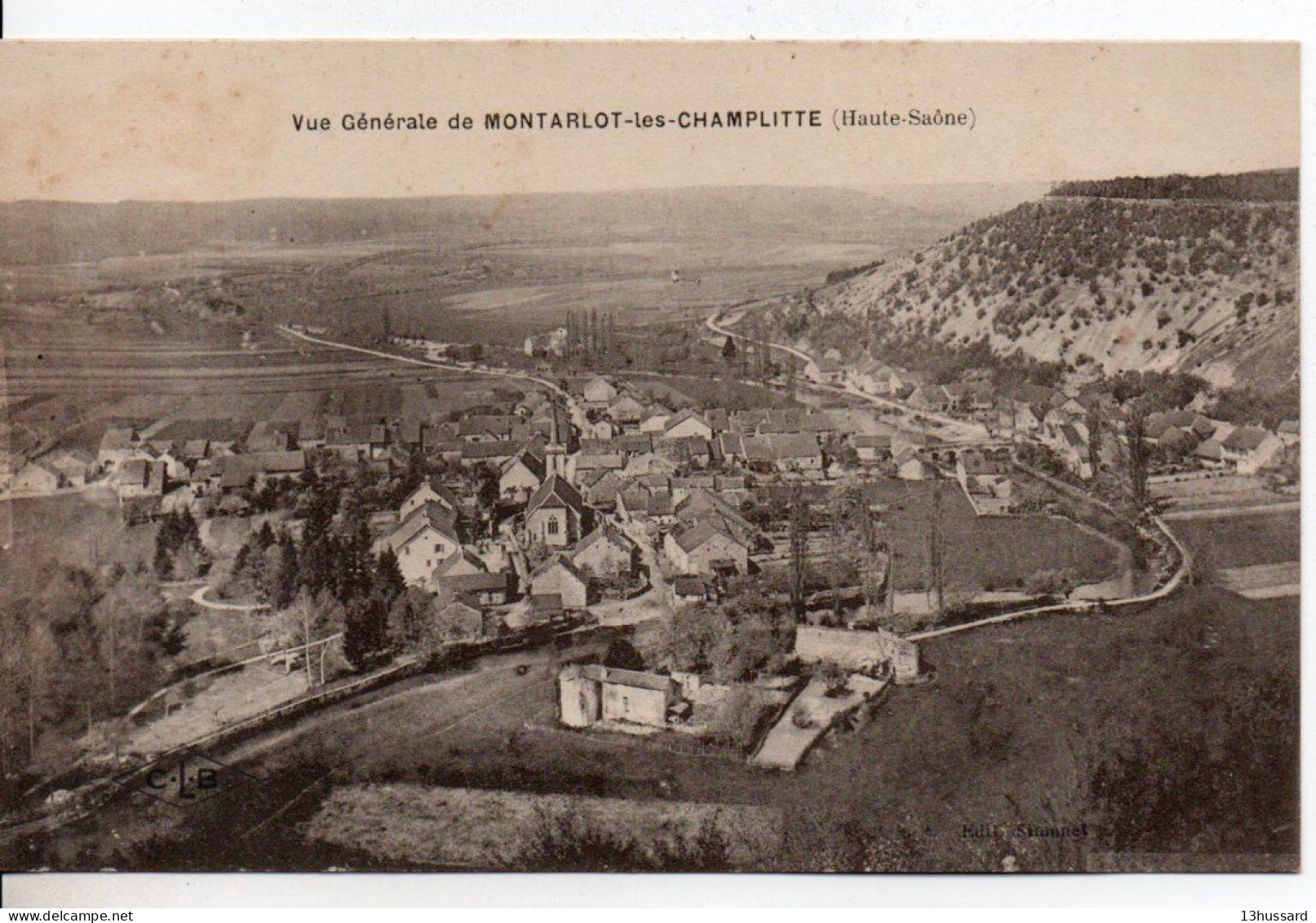 Carte Postale Ancienne Montarlot Les Champlitte - Vue Générale - Champlitte