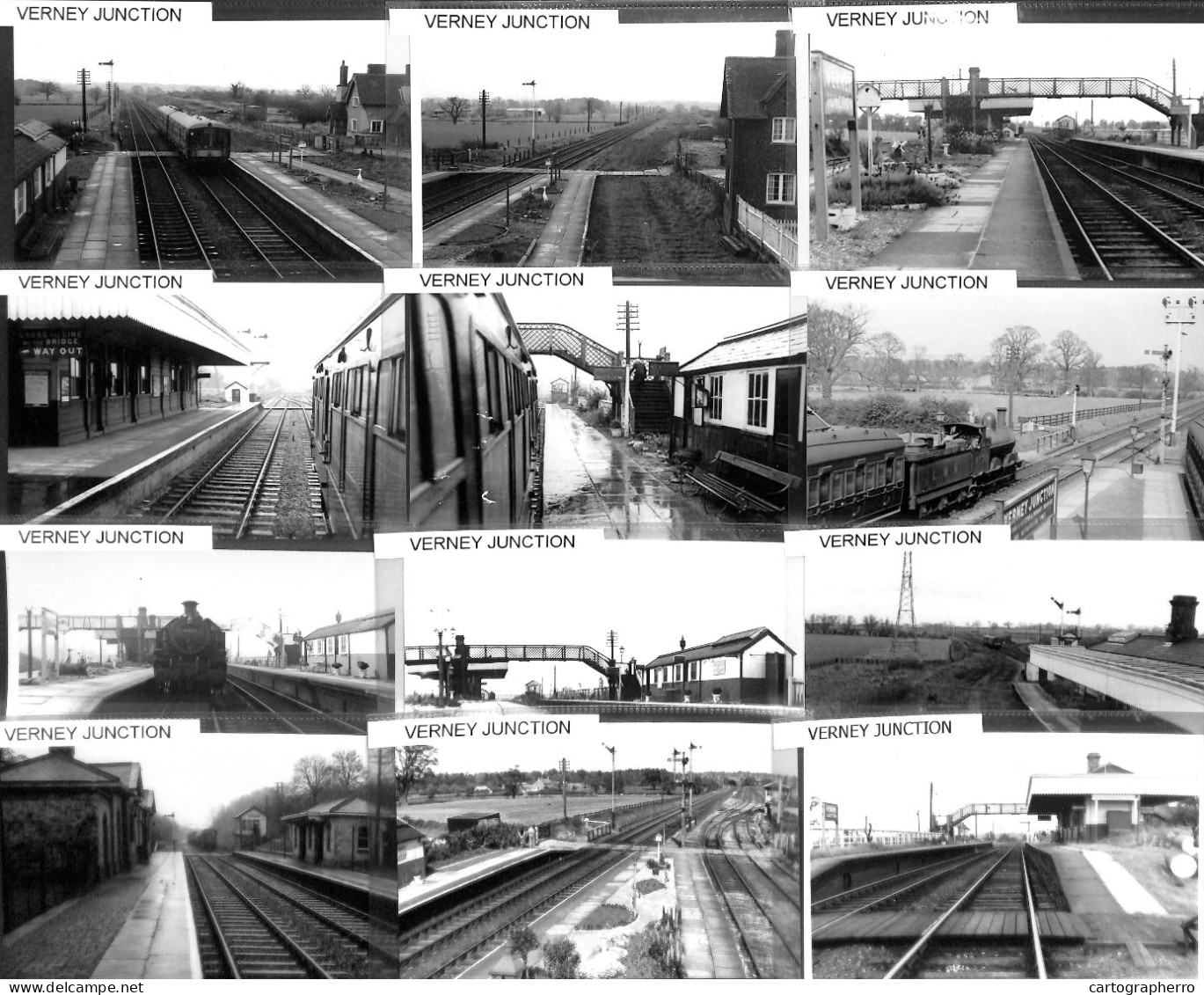 Buckinghamshire Verney Junction Train Railway Station Lot Of 13 Photos 9 X 14 Cm - Buckinghamshire