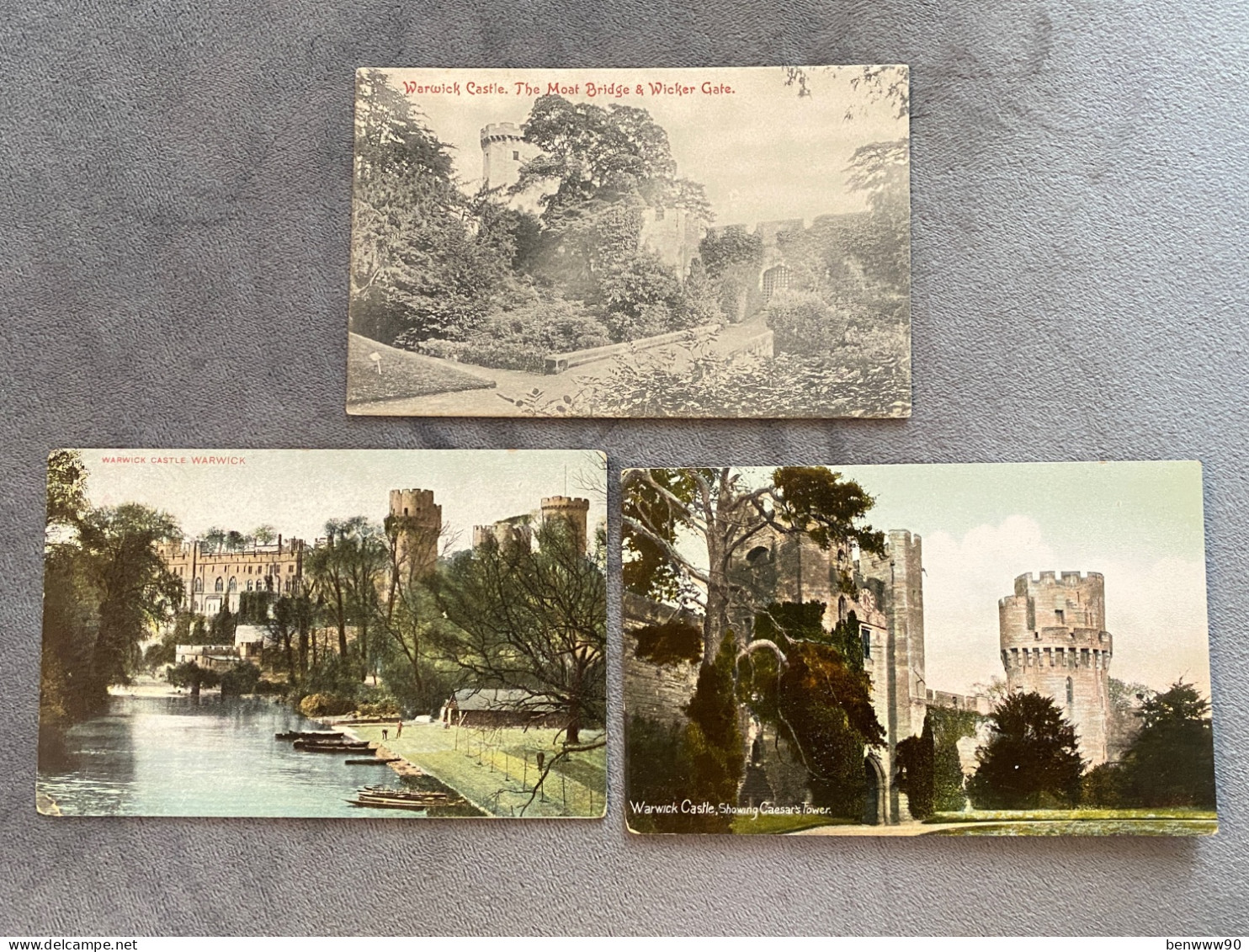 Lot Of 3, Warwick Castle, Warwickshire Postcard - Warwick