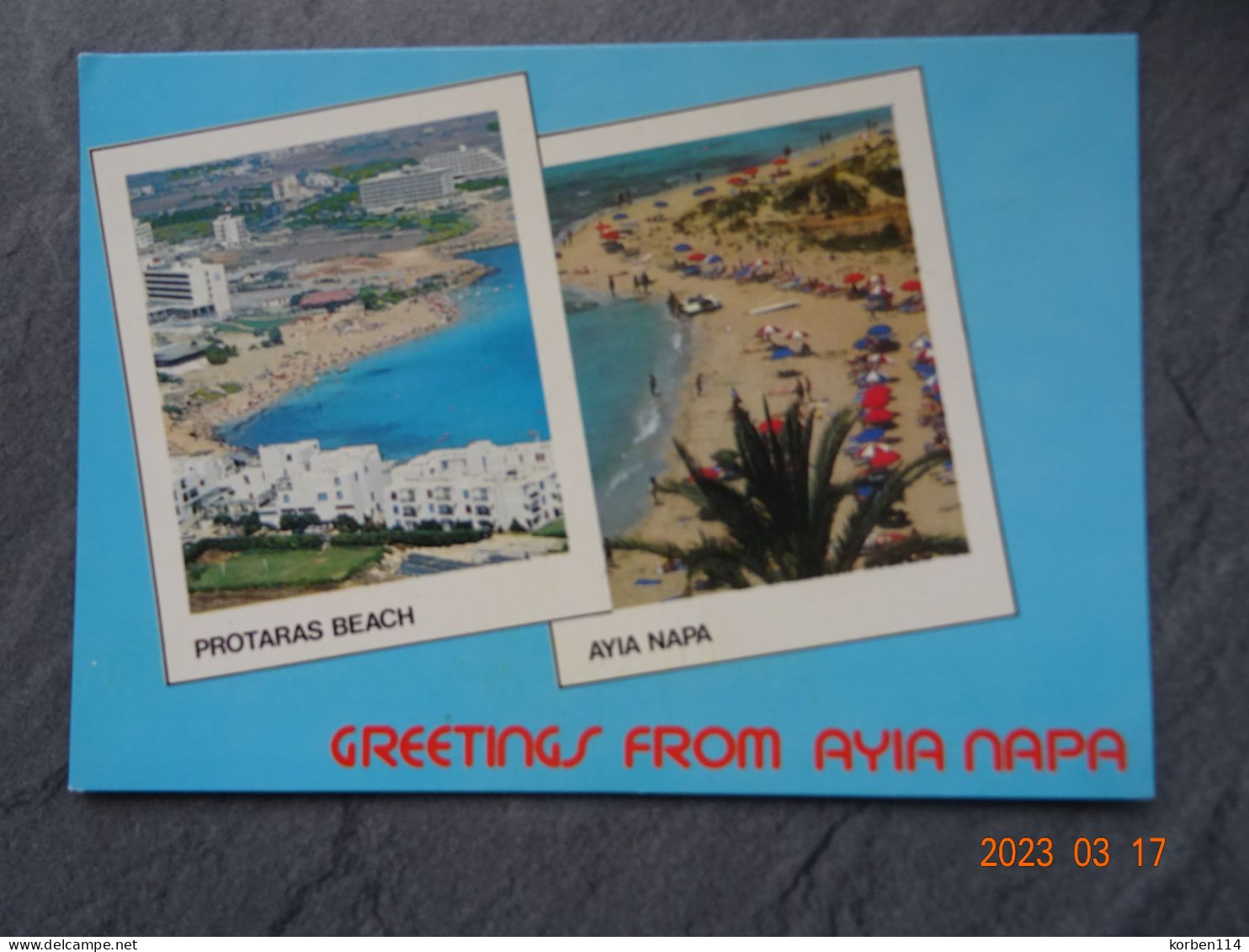 GREETINGS FROM AYIA NAPA - Chypre