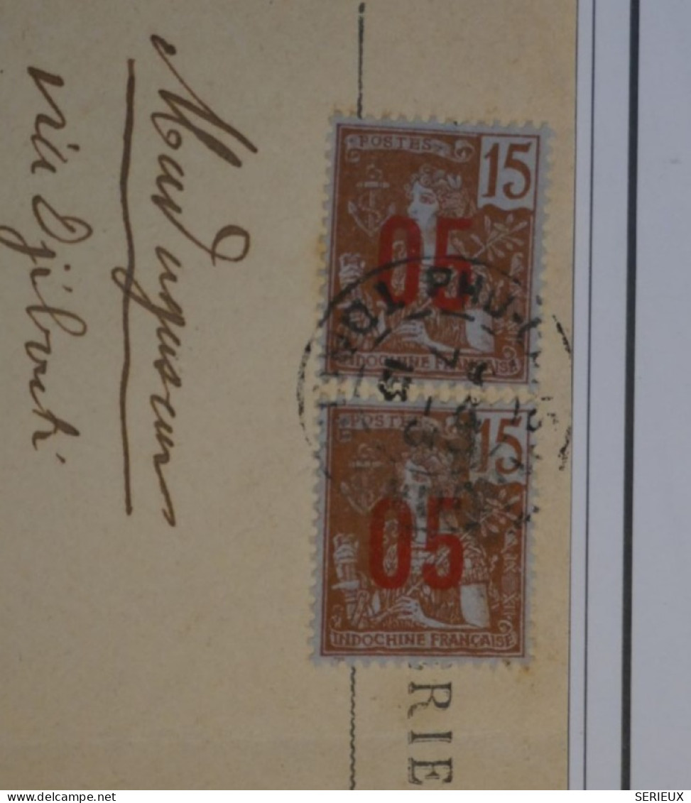 BP 16 INDO CHINE LETTRE DEVANT RRR  1913 FU LANG THO A MADAGASCAR  TULEAR VIA DJIBOUTI+AFFR. INTERESSANT++ - Covers & Documents