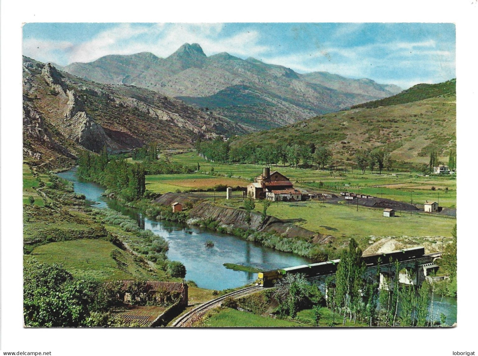 PAISAJE Y RIO ESLA.- CASTILLA Y LEON.- CISTIERNA - LEON.- ( ESPAÑA ). - León