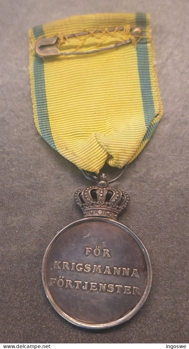 Sweden Schweden Suede - The Sword Sign - Order Of The Sword For Bravery Service - Instituted In 1850 (silver 1929) - Sonstige & Ohne Zuordnung