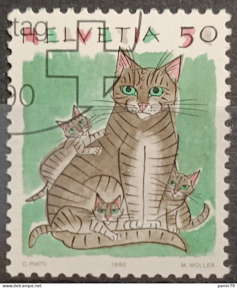 1990 Tiere Katzen ET-Stempel - Used Stamps