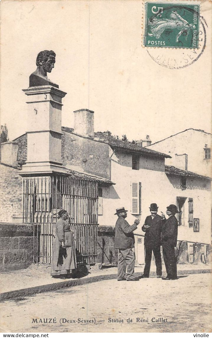 23-2493 : MAUZE. STATUE DE RENE CAILLET - Mauze Sur Le Mignon