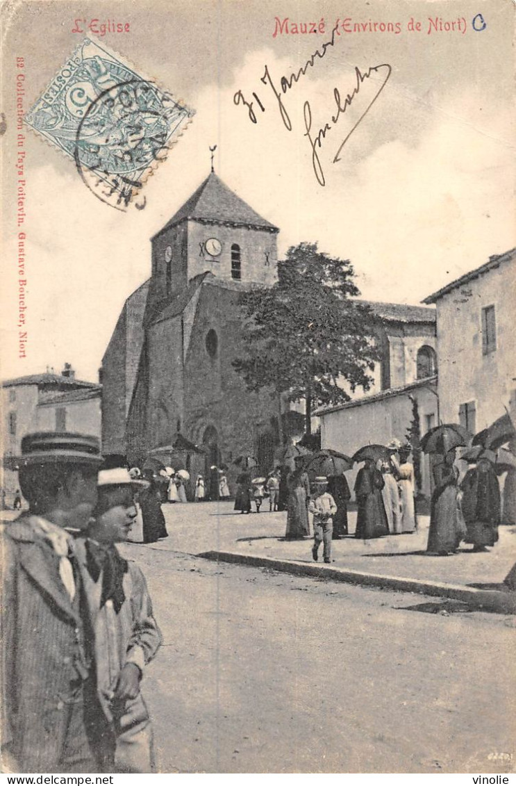 23-2494 : MAUZE. SORTIE D'EGLISE - Mauze Sur Le Mignon