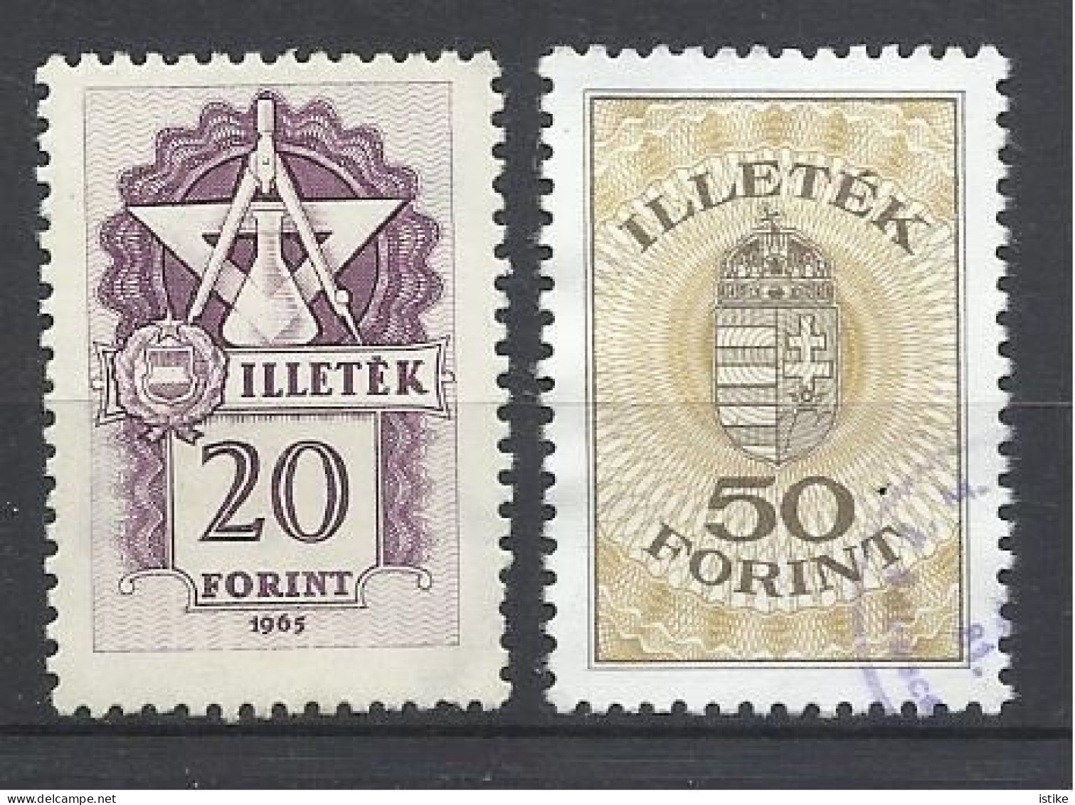 Hungary, Revenue Stamps, 1965, '90s., Lot Of 2. - Steuermarken