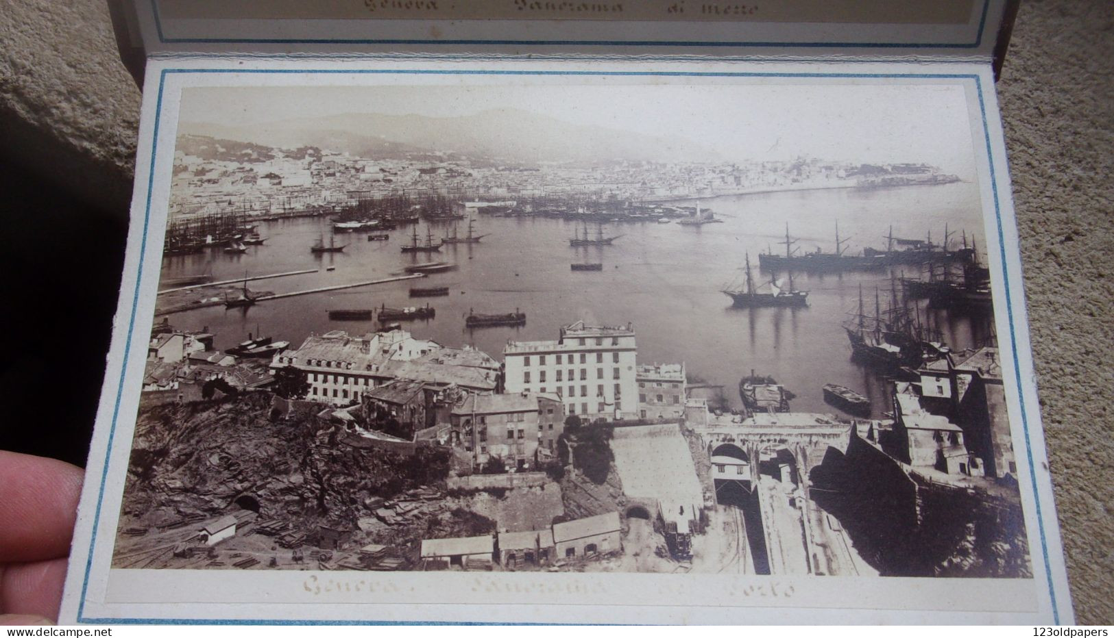 LIGURIA ITALIA RICARDO DI Genova  24  foto originale Decoix del 1880 circa GENOA GENES ITALIE