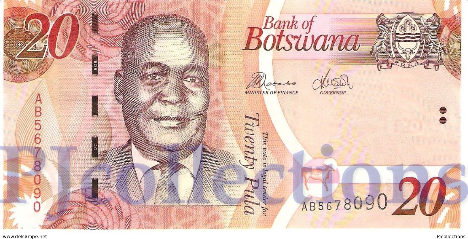 BOTSWANA 20 PULA 2010 PICK 31b UNC - Botswana