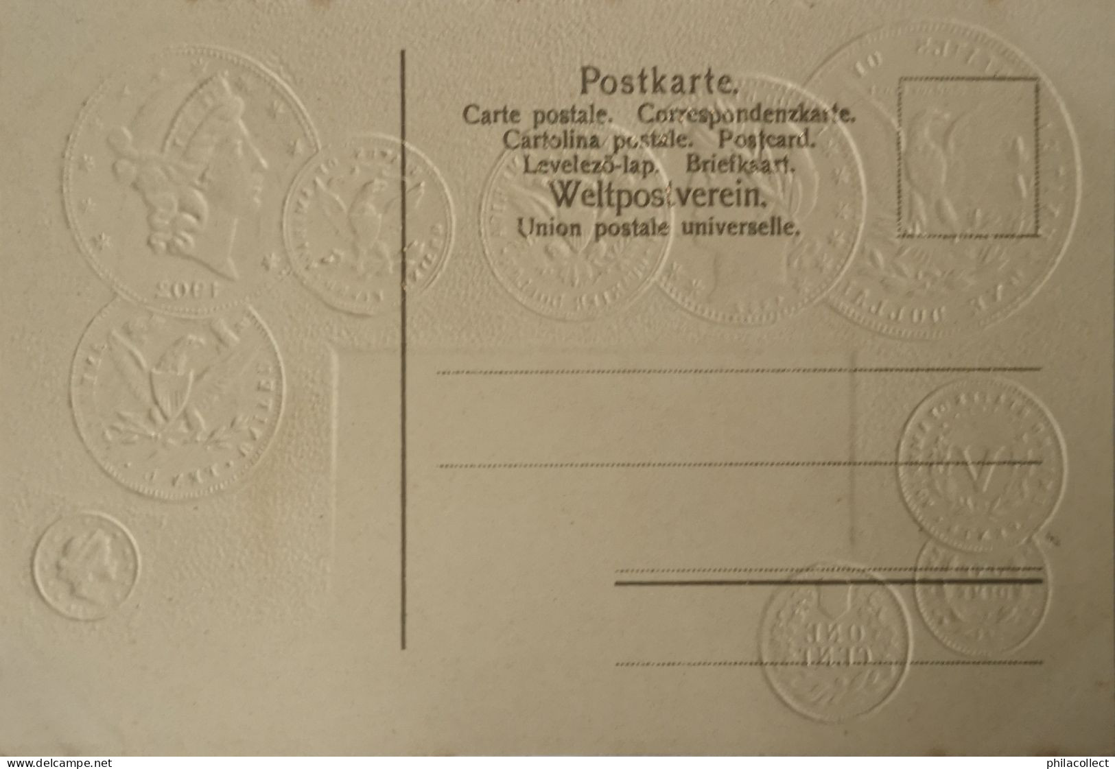 Vereinigte Staten Von Nord Amerika - U. S. A. // Münzkarte Prägedruck - Coin Card Embossed  19?? - Autres & Non Classés