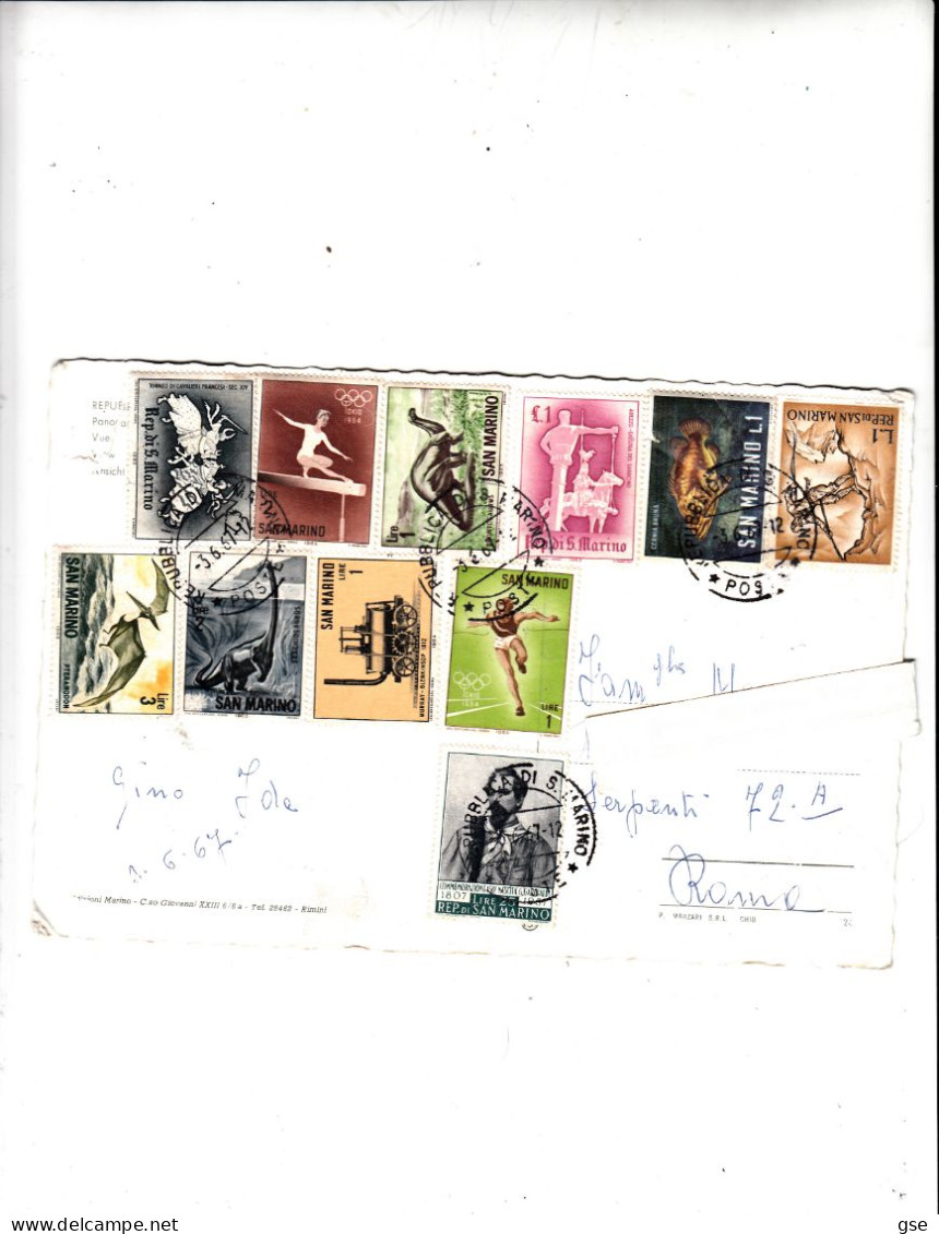 SAN MARINO  1967 - Cartolina - Storia Postale