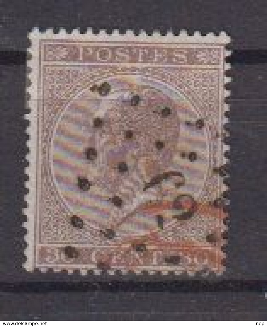 BELGIË - OBP - 1865/66 - Nr 19 A (T/D 15) - (PT 62 - BRUXELLES(MIDI))  - Coba  + 2.00€ - Puntstempels