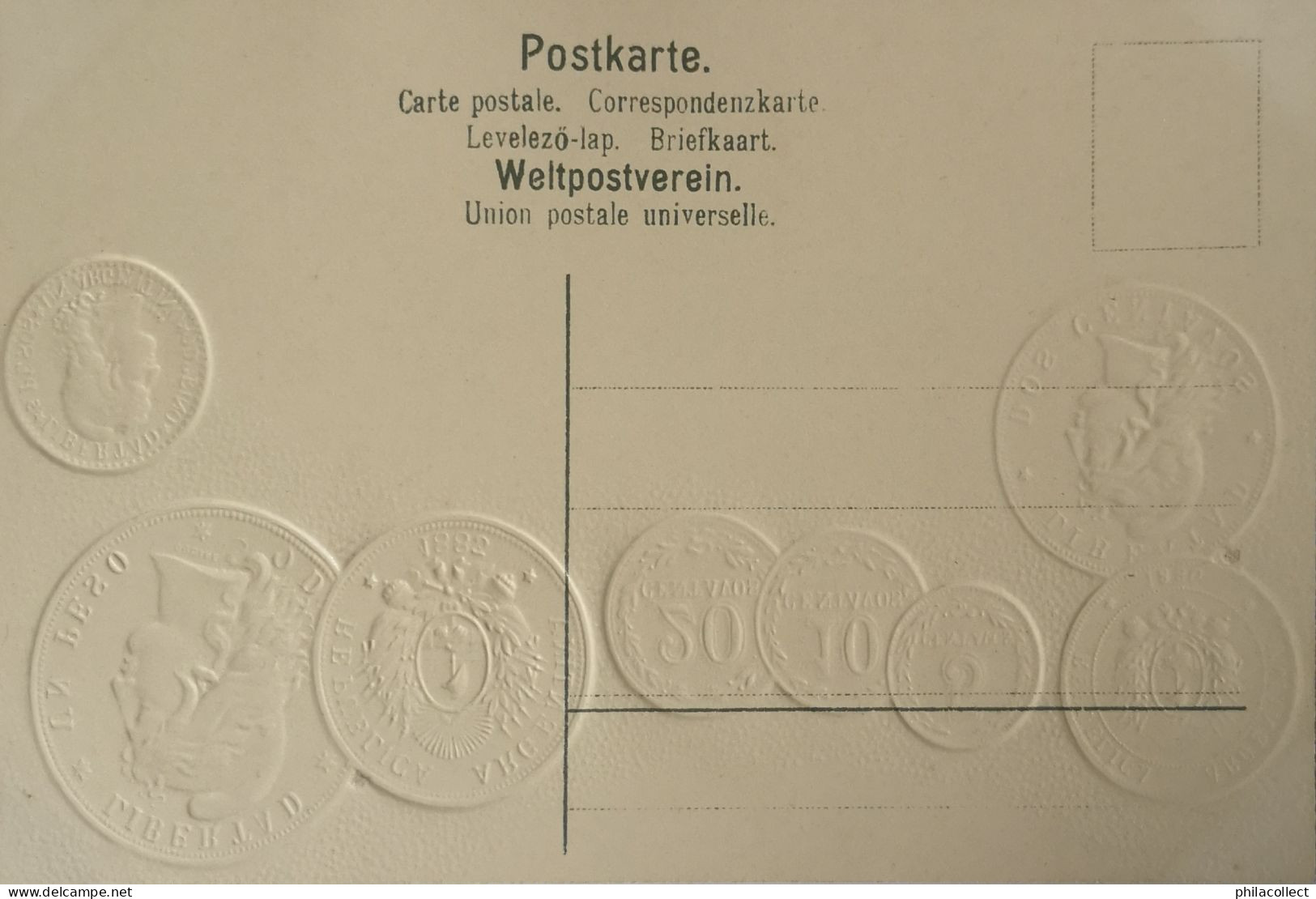 Argentiniën - Argentina // Münzkarte Prägedruck - Coin Card Embossed  19?? - Munten (afbeeldingen)