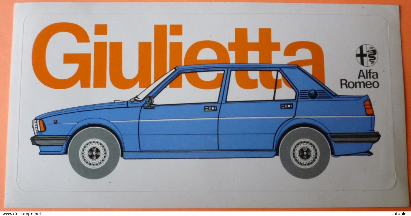 AUTOCOLLANT STICKER  - ALFA ROMEO GIULIETTA - Andere & Zonder Classificatie