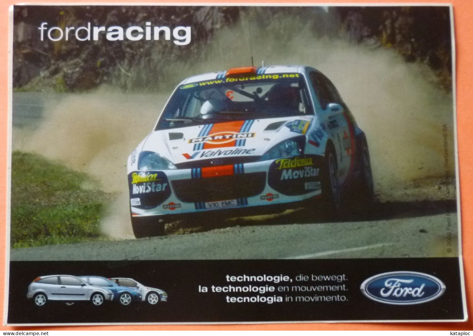 AUTOCOLLANT STICKER -  FORDRACING - FORD LA TECHNOLOGIE EN MOUVEMENT - COURSE AUTOMOBILE - Andere & Zonder Classificatie