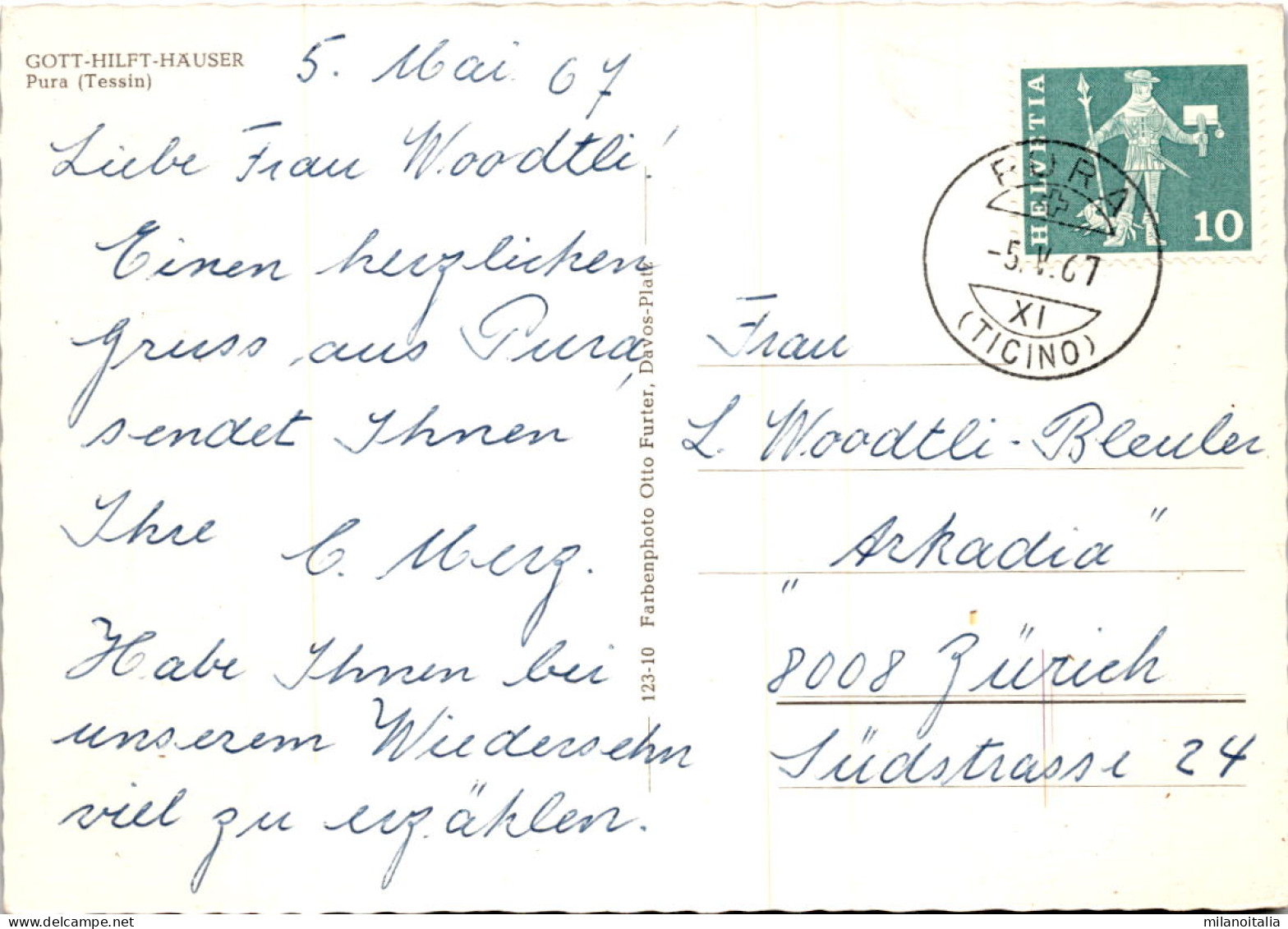 Gott-hilft-Häuser - Pura (Tessin) (123-10) * 5. 5. 1967 - Pura