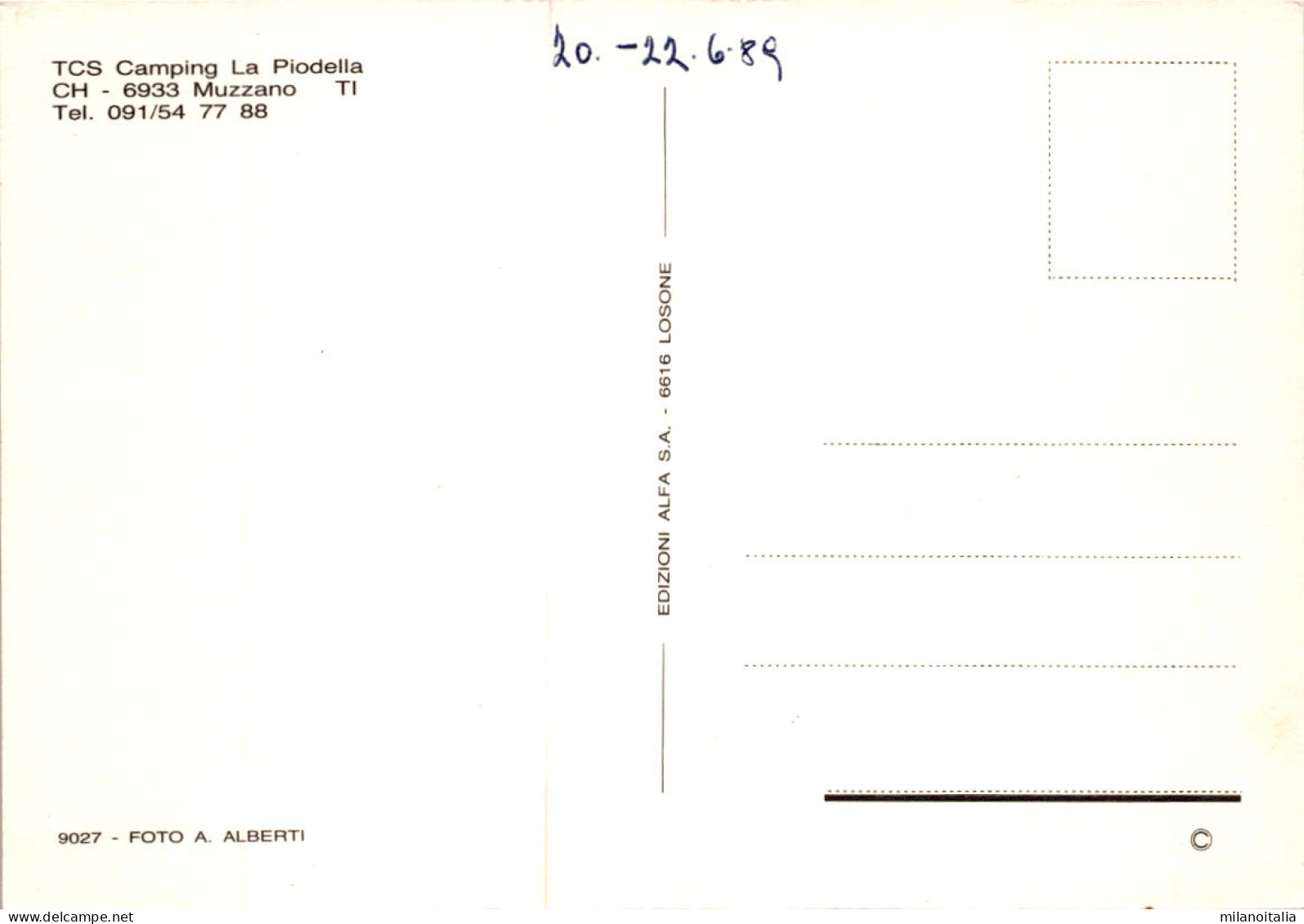 TCS Camping La Piodella - Muzzano - 4 Bilder (9027) * 20. 6. 1989 - Muzzano