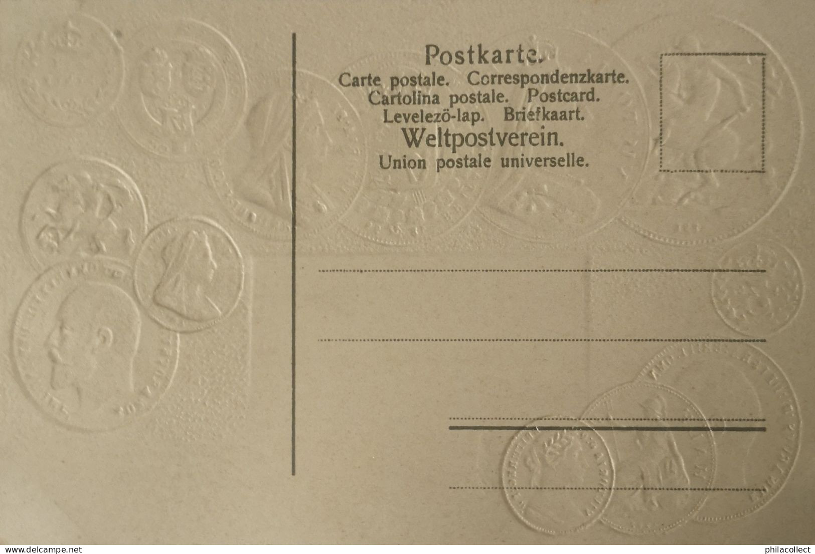 Great Britain And Ireland  // Münzkarte Prägedruck - Coin Card Embossed  19?? - Munten (afbeeldingen)