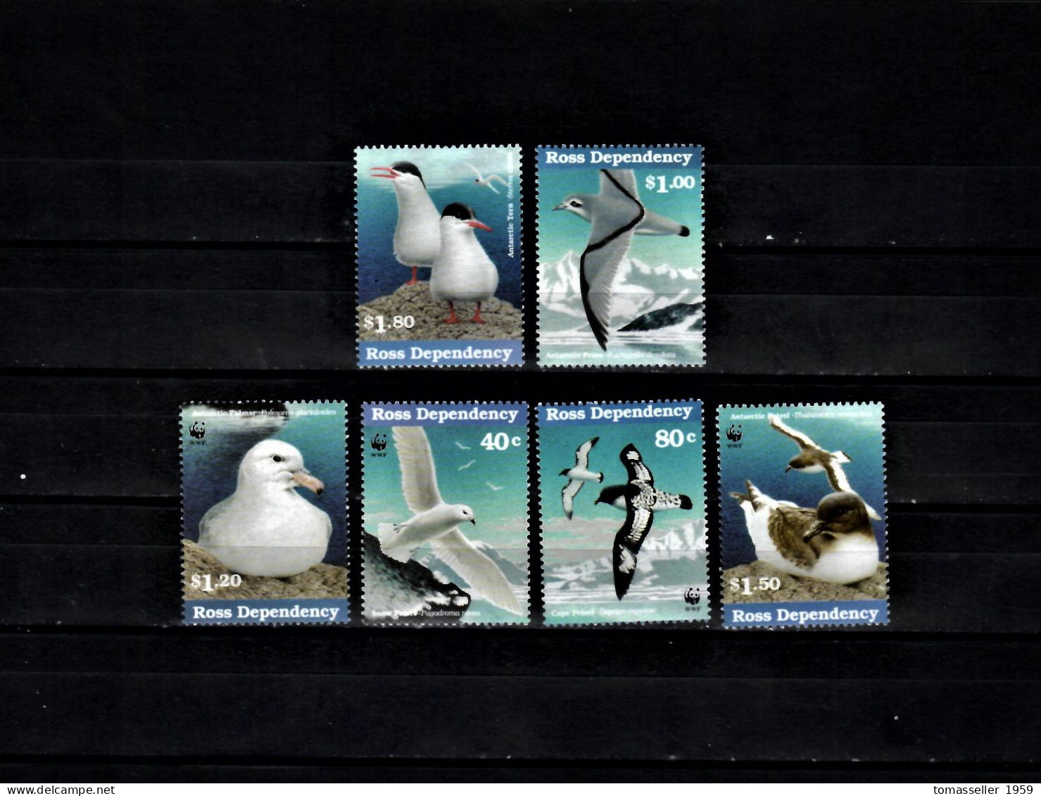 Ross Dependency (New Zealand)- 1997 Sea Birds With WWF Logo-6v.MNH** - Neufs