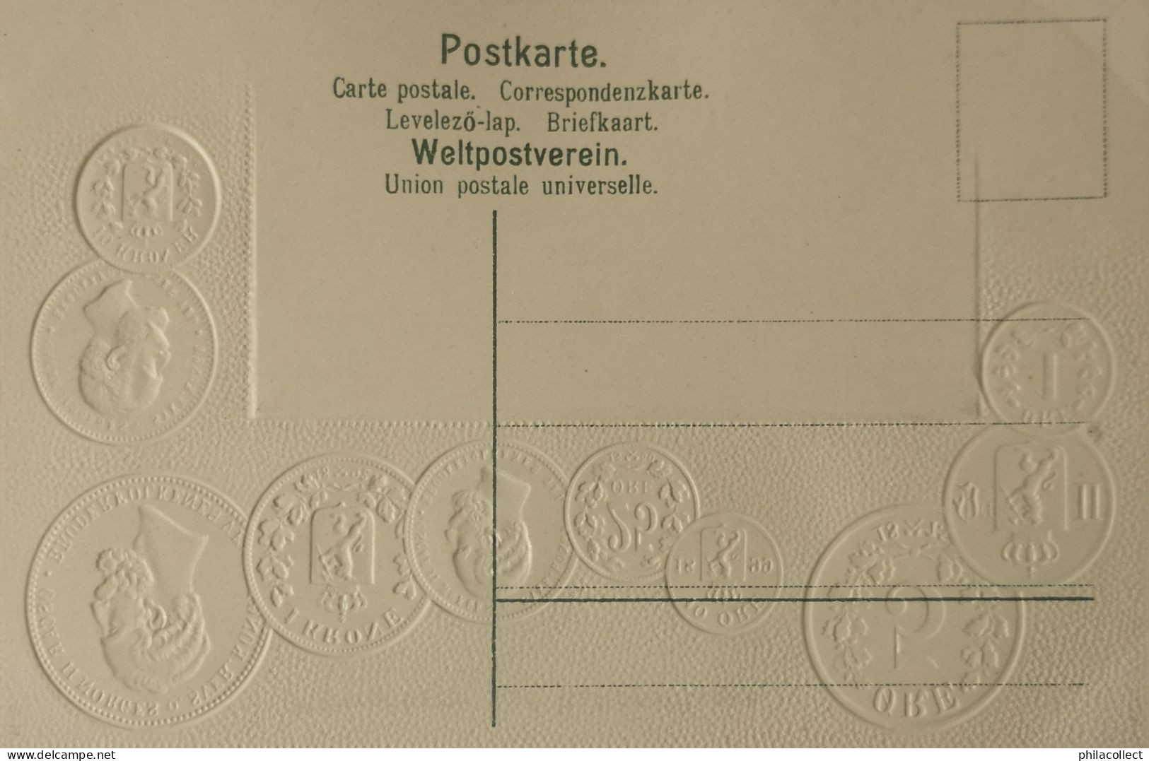 Noorwegen - Norway  // Münzkarte Prägedruck - Coin Card Embossed  19?? - Münzen (Abb.)