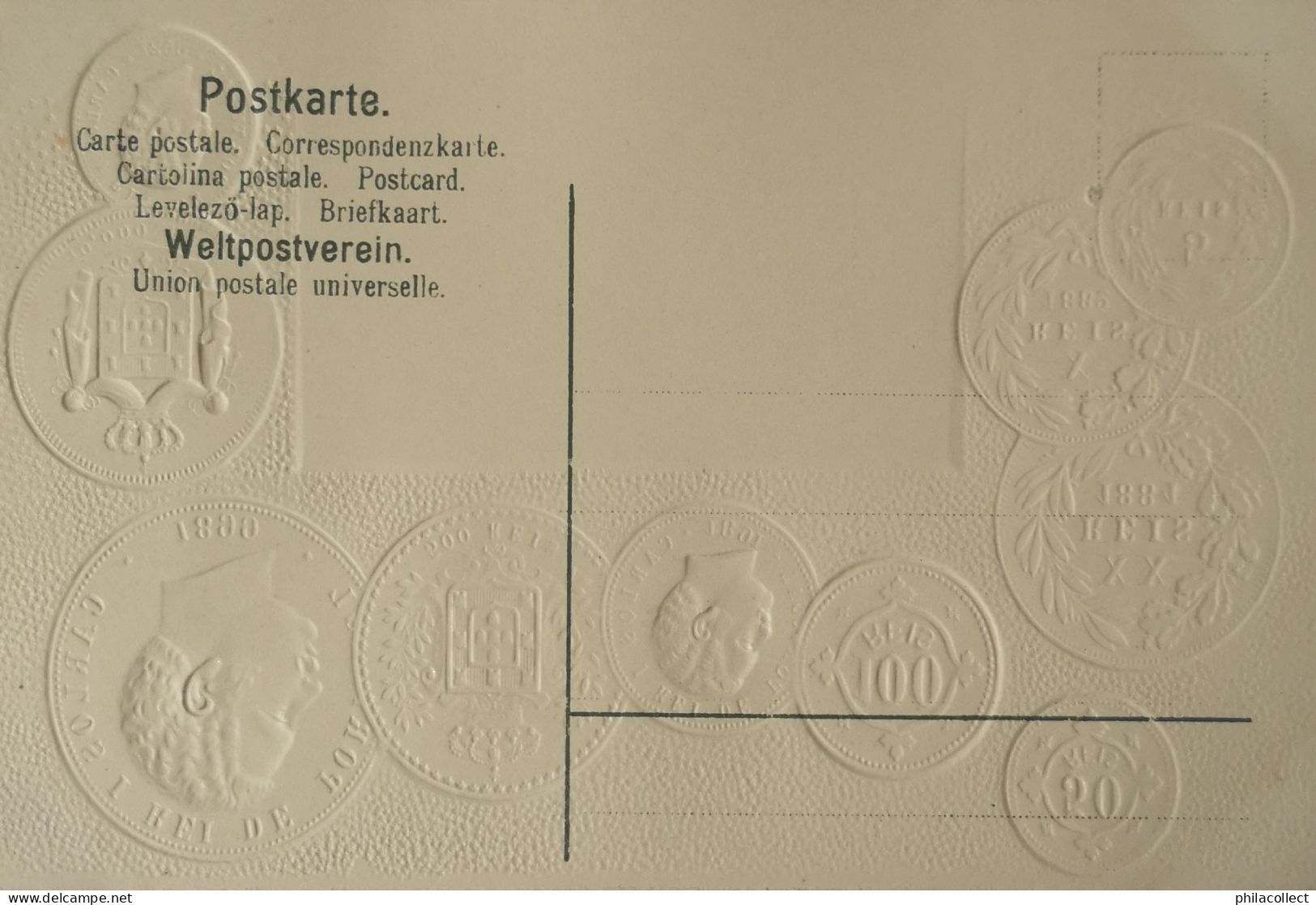 Portugal  // Münzkarte Prägedruck - Coin Card Embossed  19?? - Münzen (Abb.)