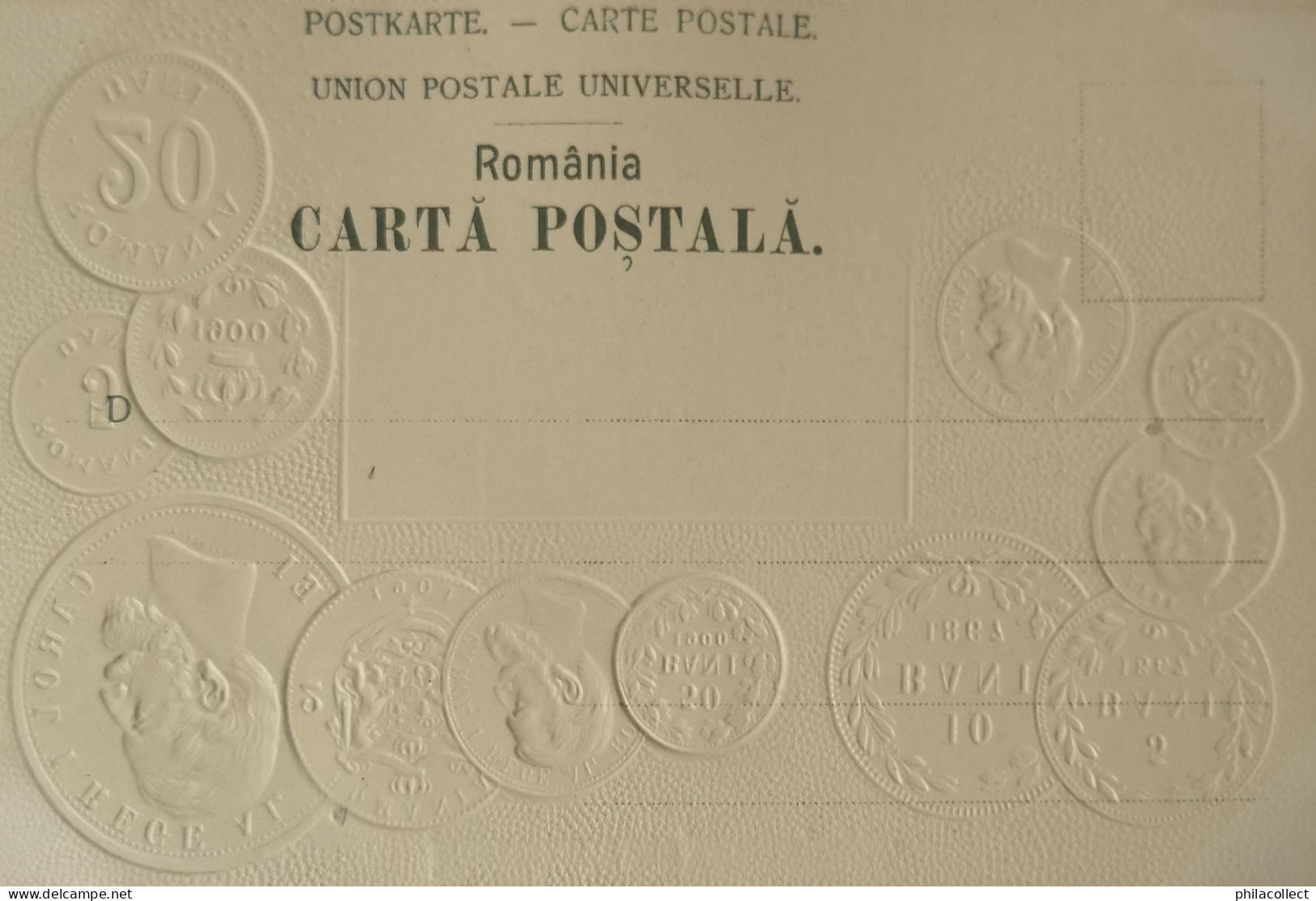 Rumanien - Romania  // Münzkarte Prägedruck - Coin Card Embossed  19?? - Roemenië