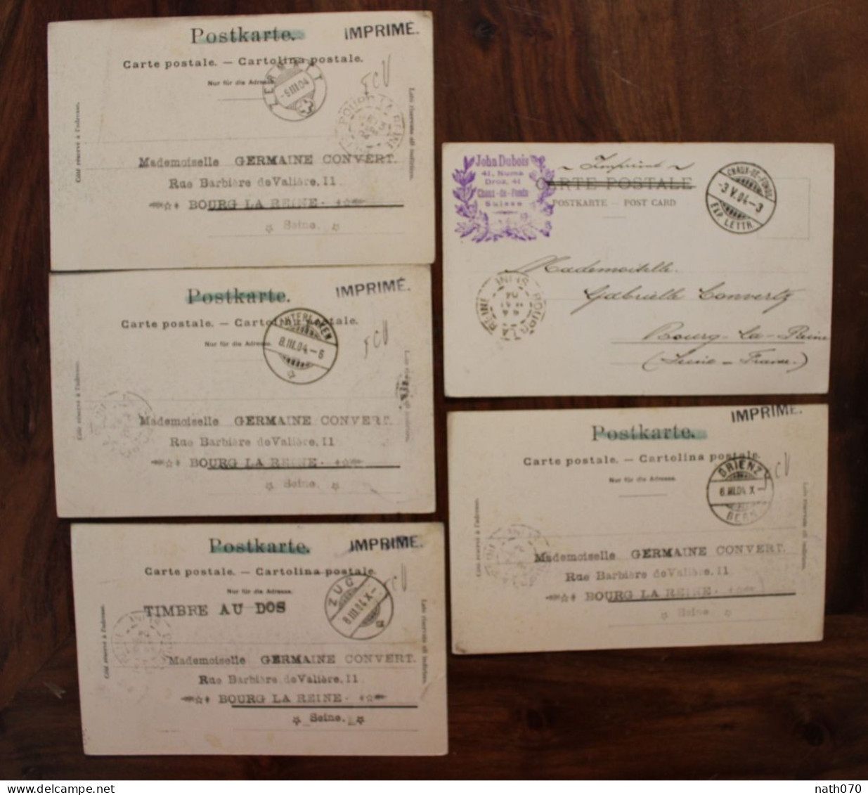 Lot 5 CPA Ak 1904 Lac Noir Zug Brienz Seealp Cantons Suisse France Bourg La Reine Switzerland Schweiz - St. Anton