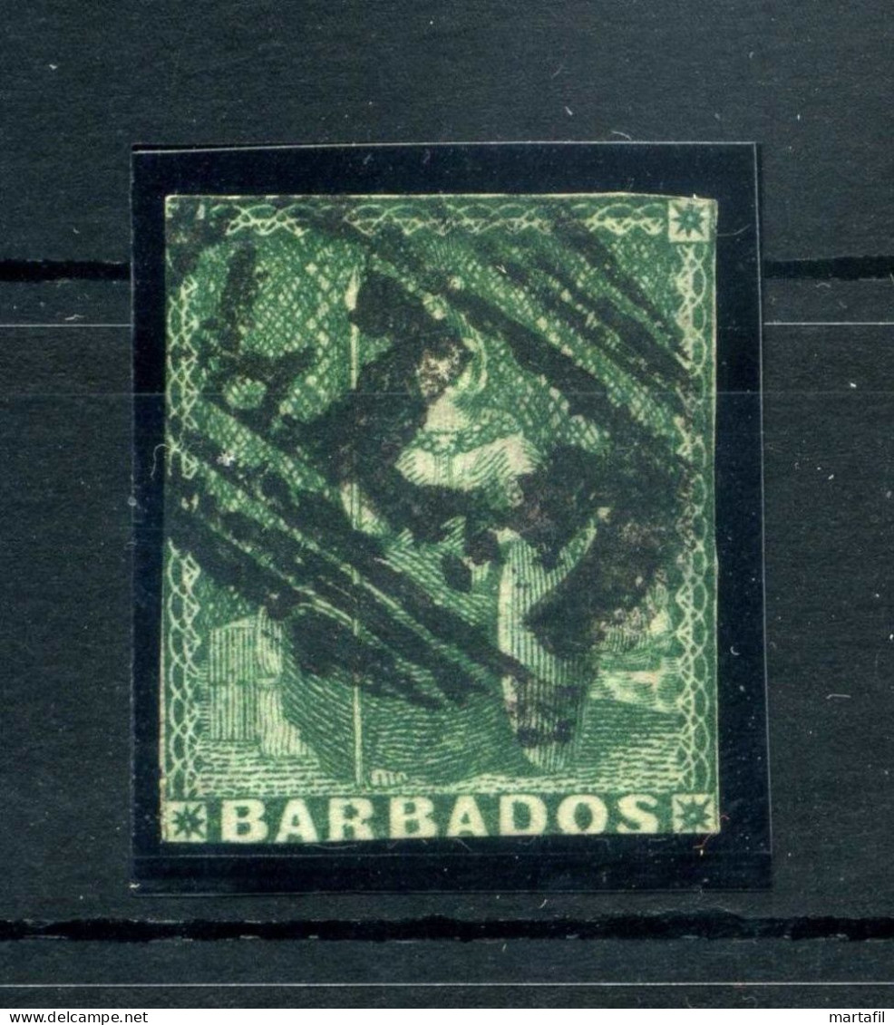 1857 BARBADOS N.4 USATO - Barbados (...-1966)