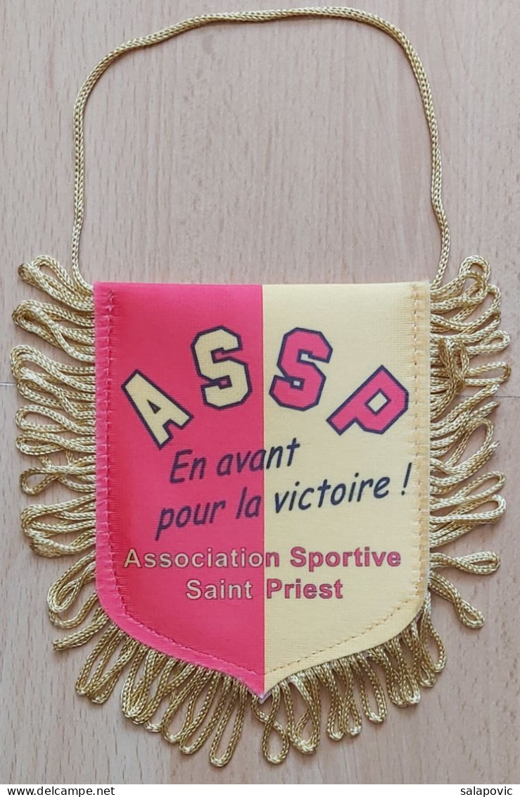 ASSOCIA SPORTIVE SAINT PRIEST France Football Club SOCCER, CALCIO PENNANT, SPORTS FLAG ZS 2/1 - Kleding, Souvenirs & Andere